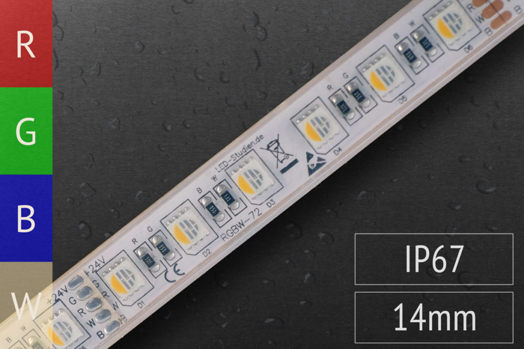 RGBW LED-Band mit IP67 Wasserschutz