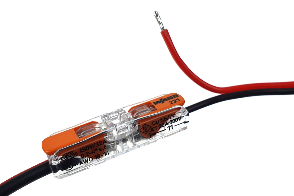 2 Kabel Mit Wago Klemmen Verbinden